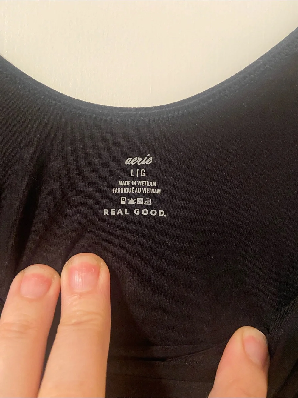 Aerie smoothez short sleeve square neck scoop back black bodysuit EUC size L